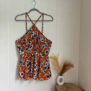 Ava & Viv Orange Floral Camisole